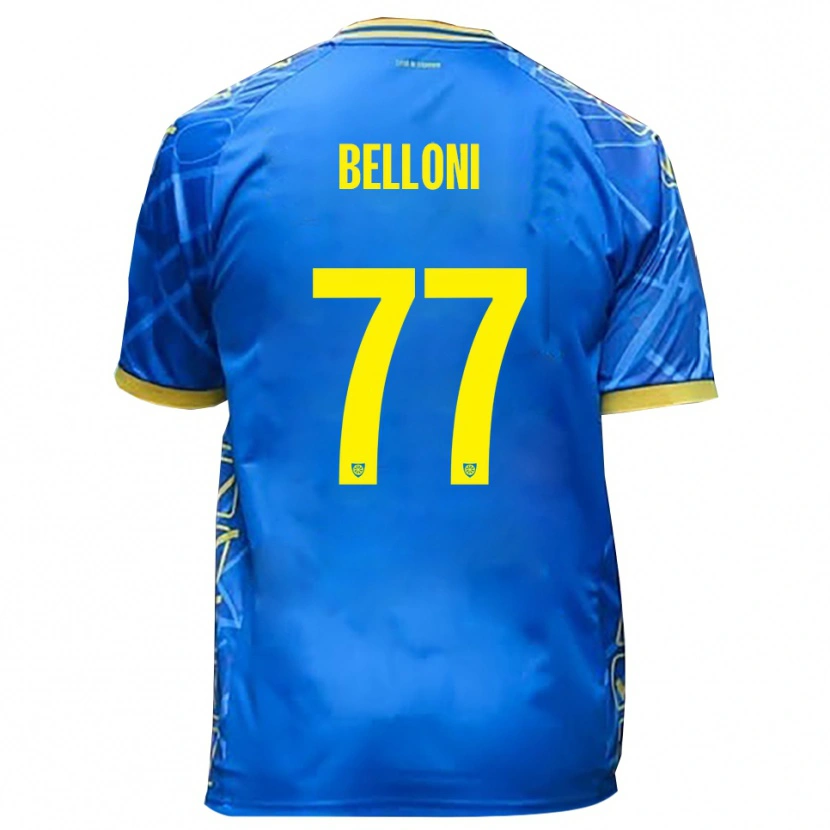 Danxen Dámské Niccolò Belloni #77 Nebeská Modrá Žlutá Domů Hráčské Dresy 2025/26 Dres