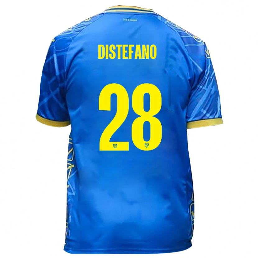 Danxen Dámské Filippo Distefano #28 Nebeská Modrá Žlutá Domů Hráčské Dresy 2025/26 Dres