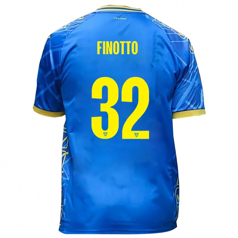 Danxen Dámské Mattia Finotto #32 Nebeská Modrá Žlutá Domů Hráčské Dresy 2025/26 Dres