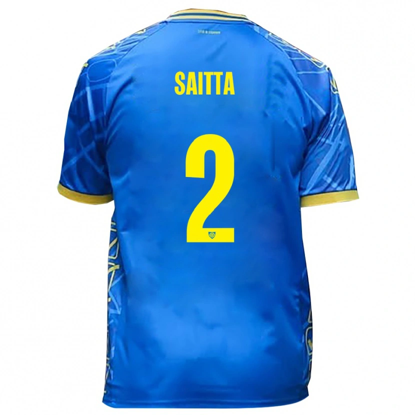 Danxen Dámské Mattia Saitta #2 Nebeská Modrá Žlutá Domů Hráčské Dresy 2025/26 Dres
