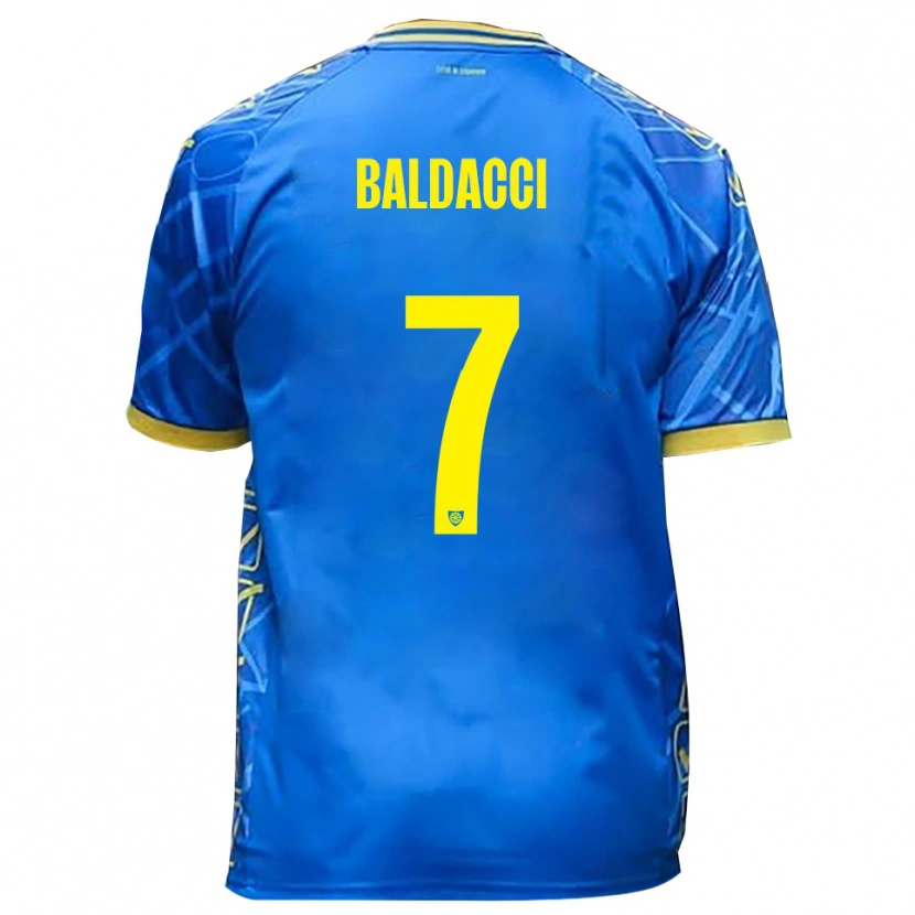 Danxen Dámské Mattia Baldacci #7 Nebeská Modrá Žlutá Domů Hráčské Dresy 2025/26 Dres