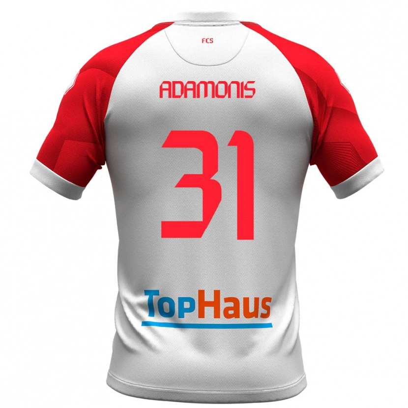 Danxen Dámské Marius Adamonis #31 Bílá Červená Domů Hráčské Dresy 2025/26 Dres
