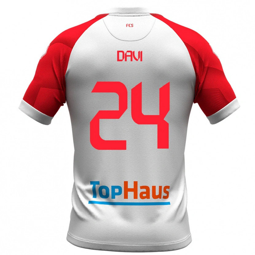 Danxen Dámské Simone Davi #24 Bílá Červená Domů Hráčské Dresy 2025/26 Dres