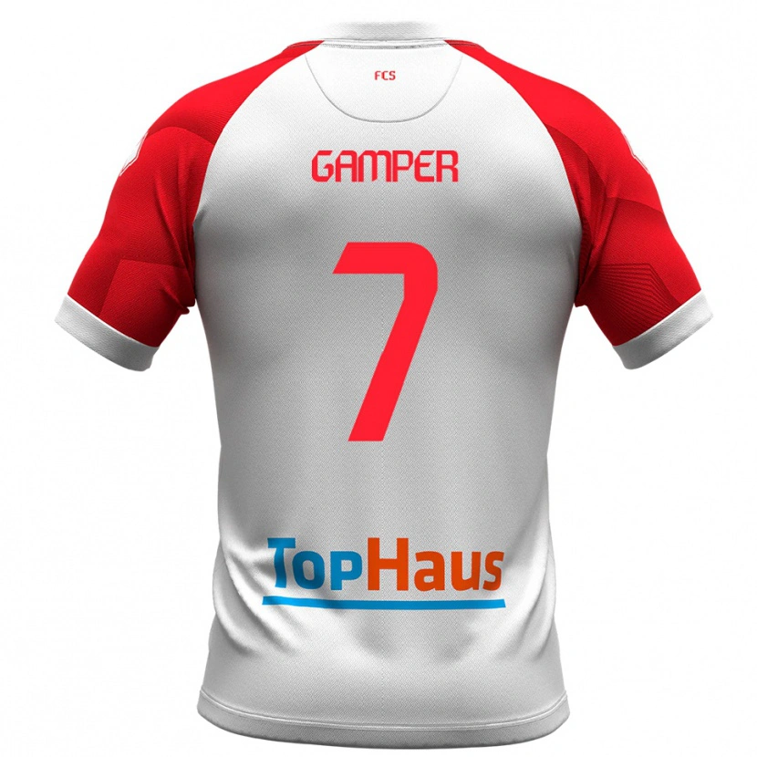 Danxen Dámské Hannes Gamper #7 Bílá Červená Domů Hráčské Dresy 2025/26 Dres