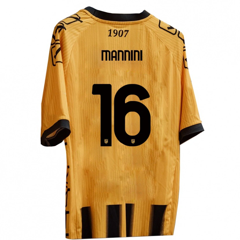 Danxen Dámské Mattia Mannini #16 Žlutá Černá Domů Hráčské Dresy 2025/26 Dres