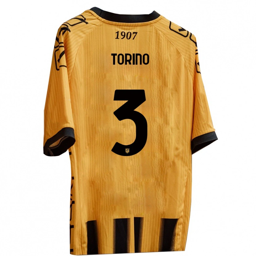 Danxen Dámské Christian Torino #3 Žlutá Černá Domů Hráčské Dresy 2025/26 Dres