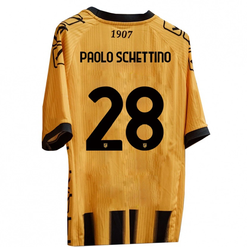 Danxen Dámské Francesco Paolo Schettino #28 Žlutá Černá Domů Hráčské Dresy 2025/26 Dres