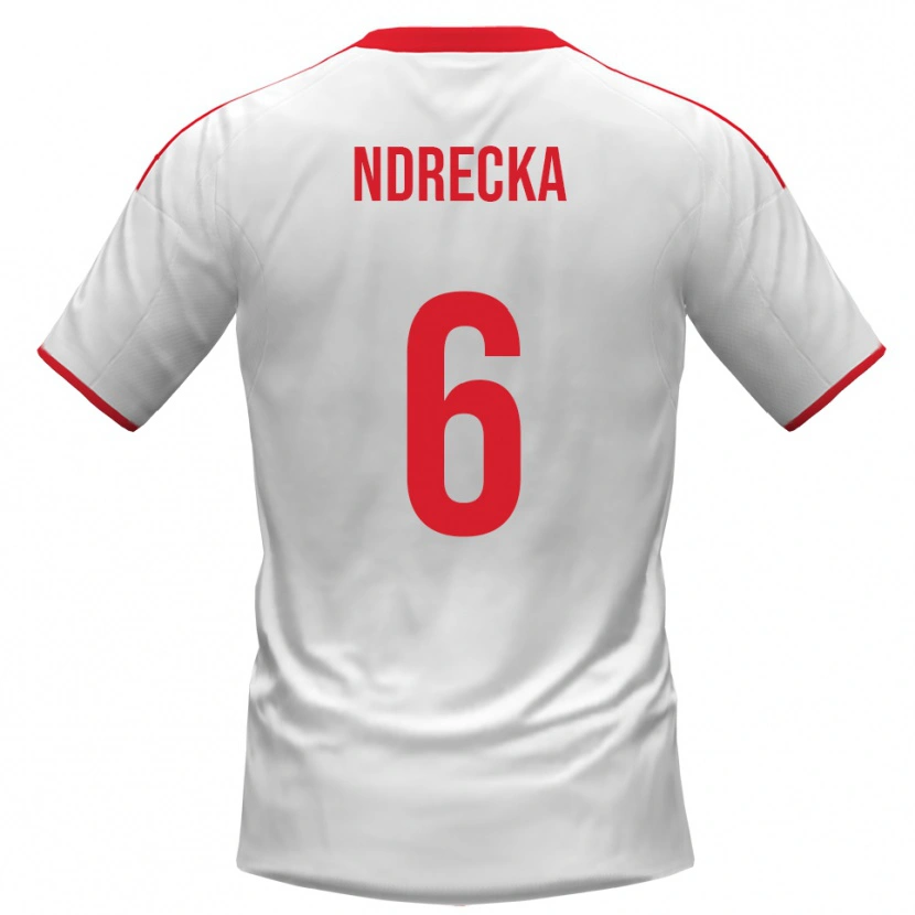 Danxen Dámské Eros Ndrecka #6 Bíločervená Domů Hráčské Dresy 2025/26 Dres