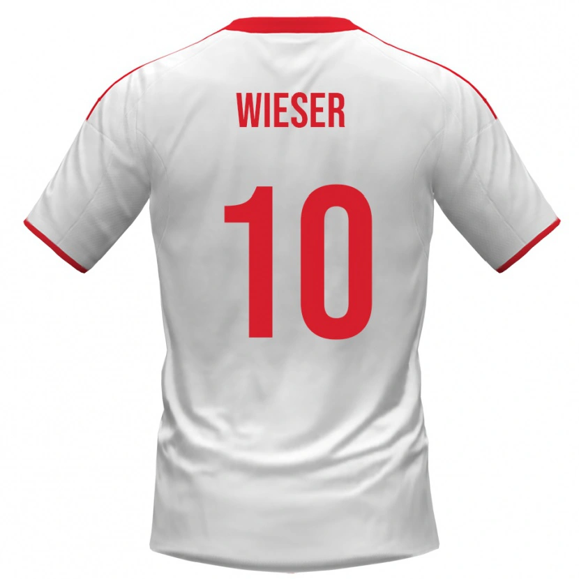 Danxen Dámské David Wieser #10 Bíločervená Domů Hráčské Dresy 2025/26 Dres
