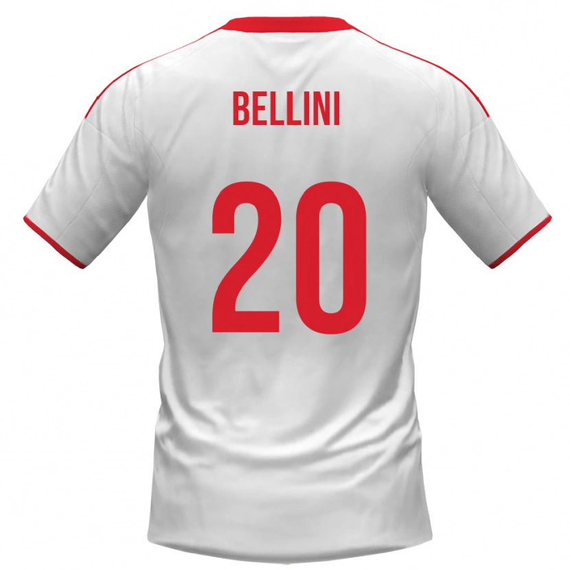 Danxen Dámské Mattia Bellini #20 Bíločervená Domů Hráčské Dresy 2025/26 Dres