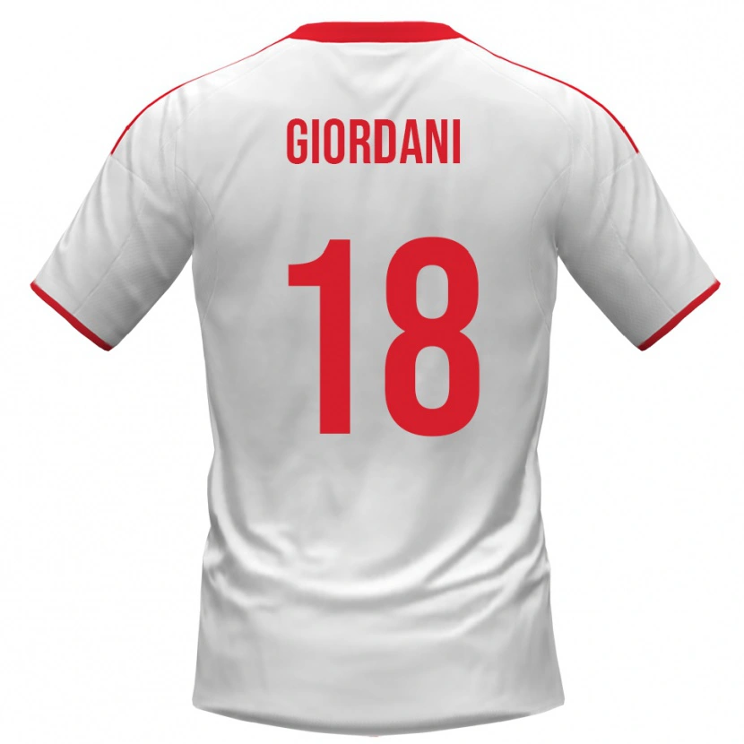 Danxen Dámské Andrea Giordani #18 Bíločervená Domů Hráčské Dresy 2025/26 Dres