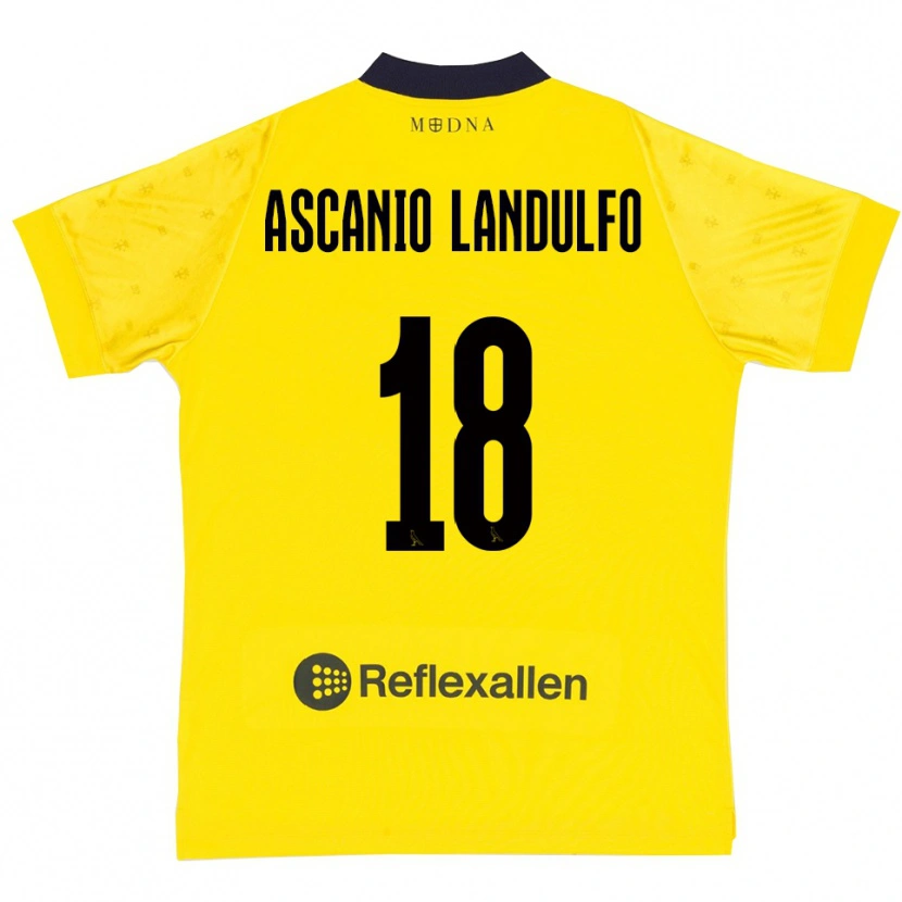Danxen Dámské Gabriele Ascanio Landulfo #18 Žlutá Tmavě Modrá Domů Hráčské Dresy 2025/26 Dres