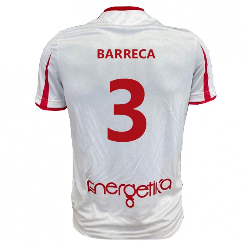 Danxen Dámské Antonio Barreca #3 Bíločervená Domů Hráčské Dresy 2025/26 Dres