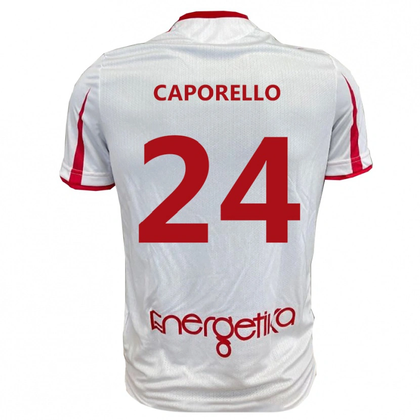 Danxen Dámské Edoardo Caporello #24 Bíločervená Domů Hráčské Dresy 2025/26 Dres