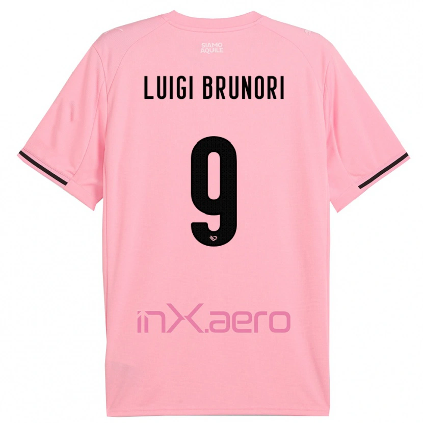 Danxen Dámské Matteo Luigi Brunori #9 Růžová Černá Domů Hráčské Dresy 2025/26 Dres