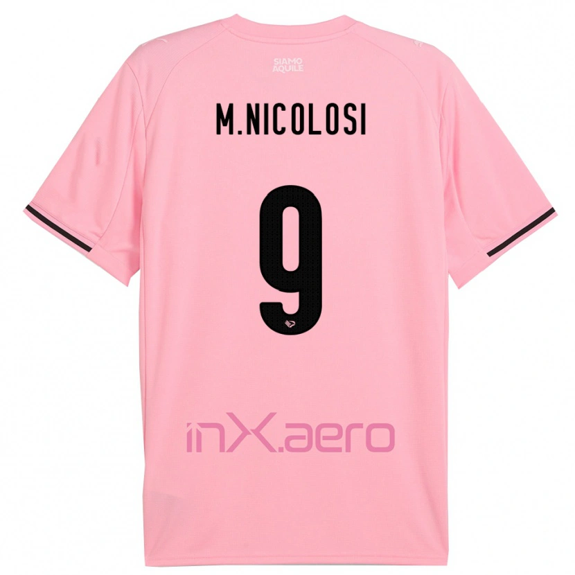 Danxen Dámské Maurizio Nicolosi #9 Růžová Černá Domů Hráčské Dresy 2025/26 Dres