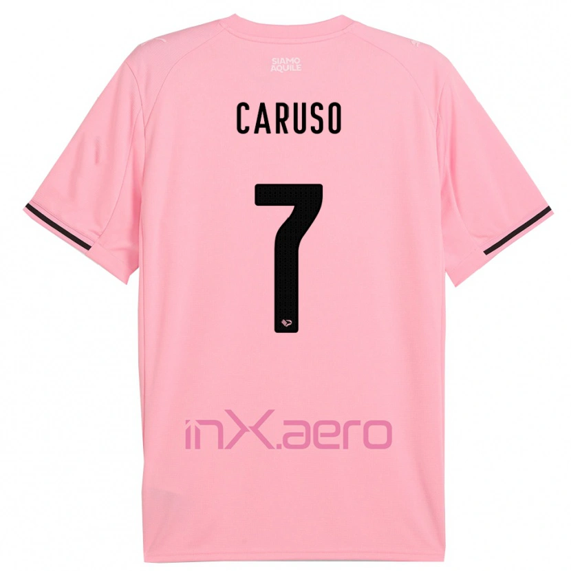 Danxen Dámské Edoardo Caruso #7 Růžová Černá Domů Hráčské Dresy 2025/26 Dres