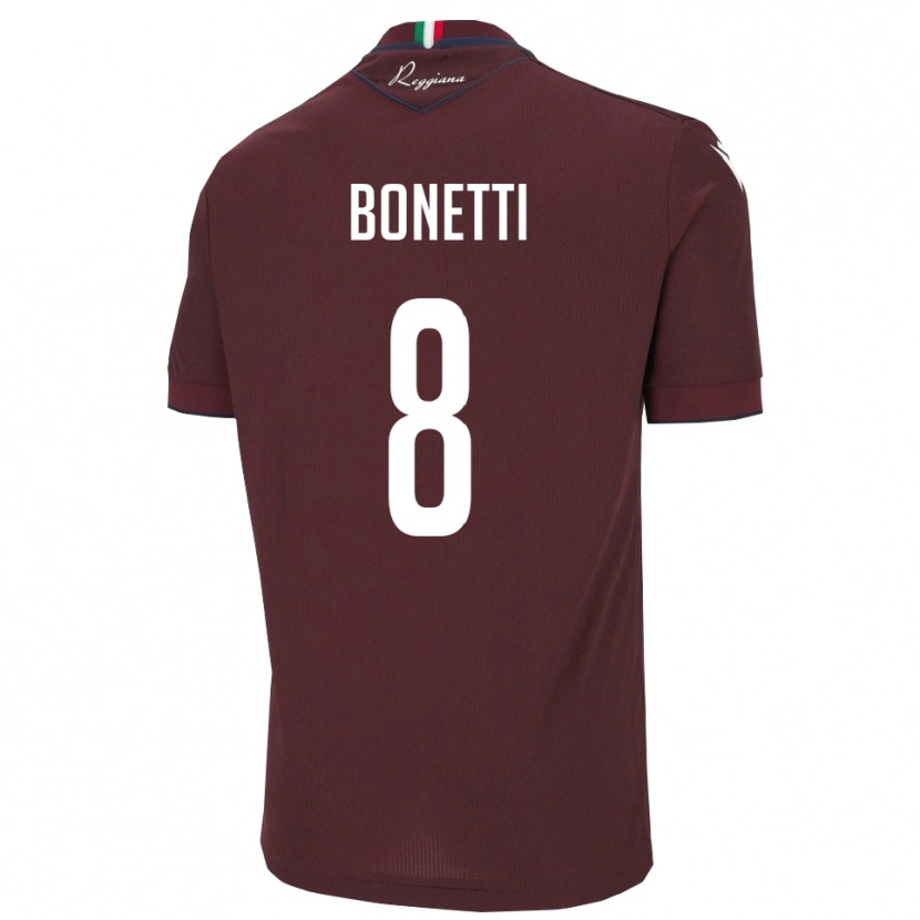 Danxen Dámské Simone Bonetti #8 Vínová Bílá Domů Hráčské Dresy 2025/26 Dres