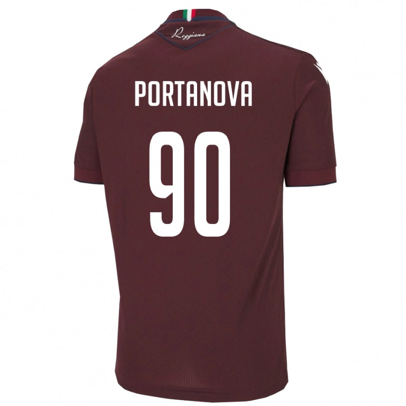 Danxen Dámské Manolo Portanova #90 Vínová Bílá Domů Hráčské Dresy 2025/26 Dres