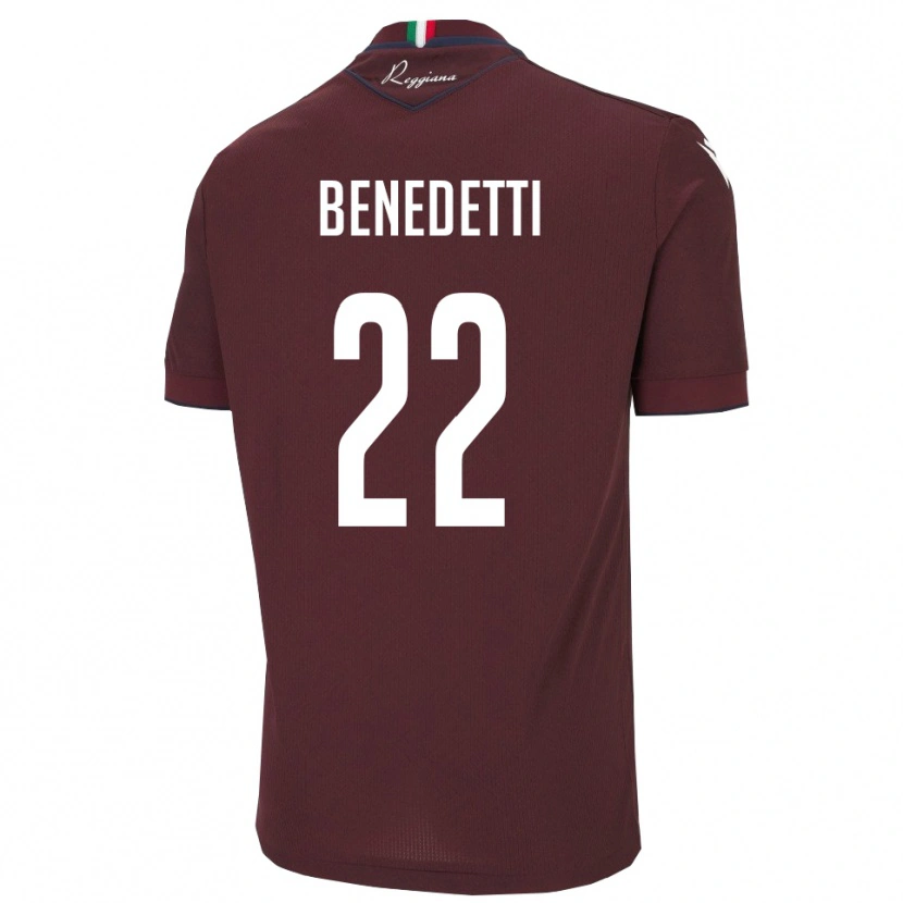 Danxen Dámské Samuele Benedetti #22 Vínová Bílá Domů Hráčské Dresy 2025/26 Dres