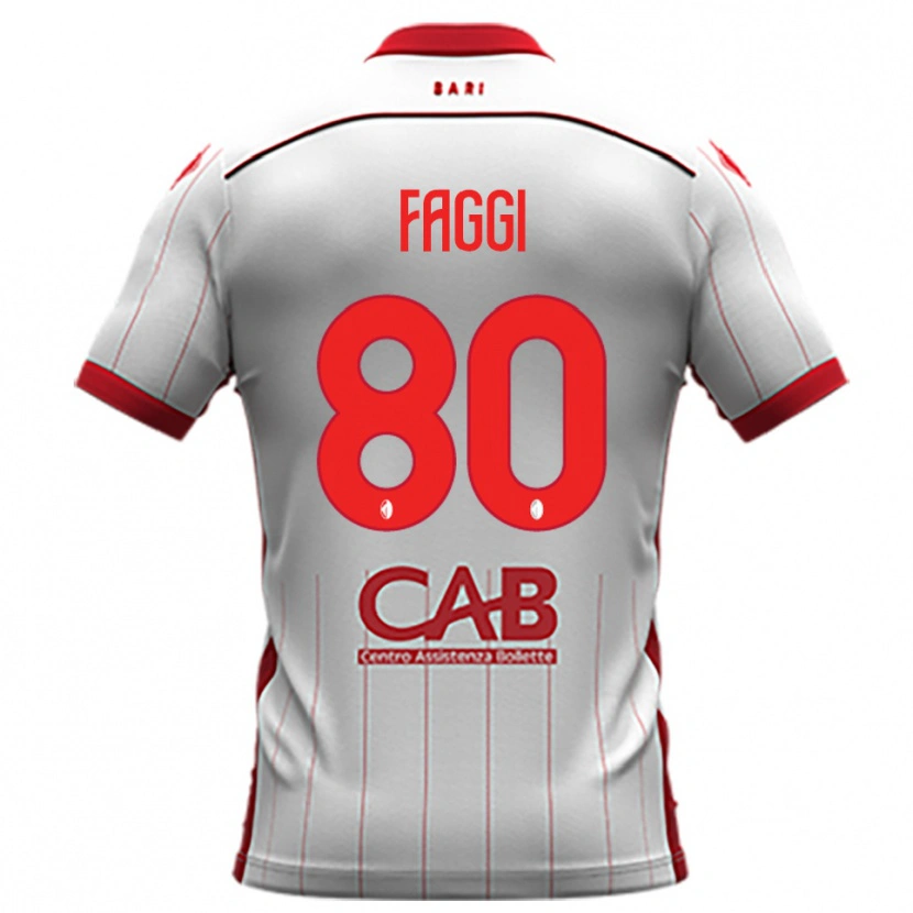 Danxen Dámské Filippo Faggi #80 Bíločervená Domů Hráčské Dresy 2025/26 Dres