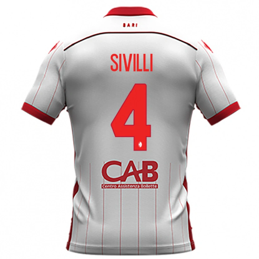 Danxen Dámské Federico Sivilli #4 Bíločervená Domů Hráčské Dresy 2025/26 Dres