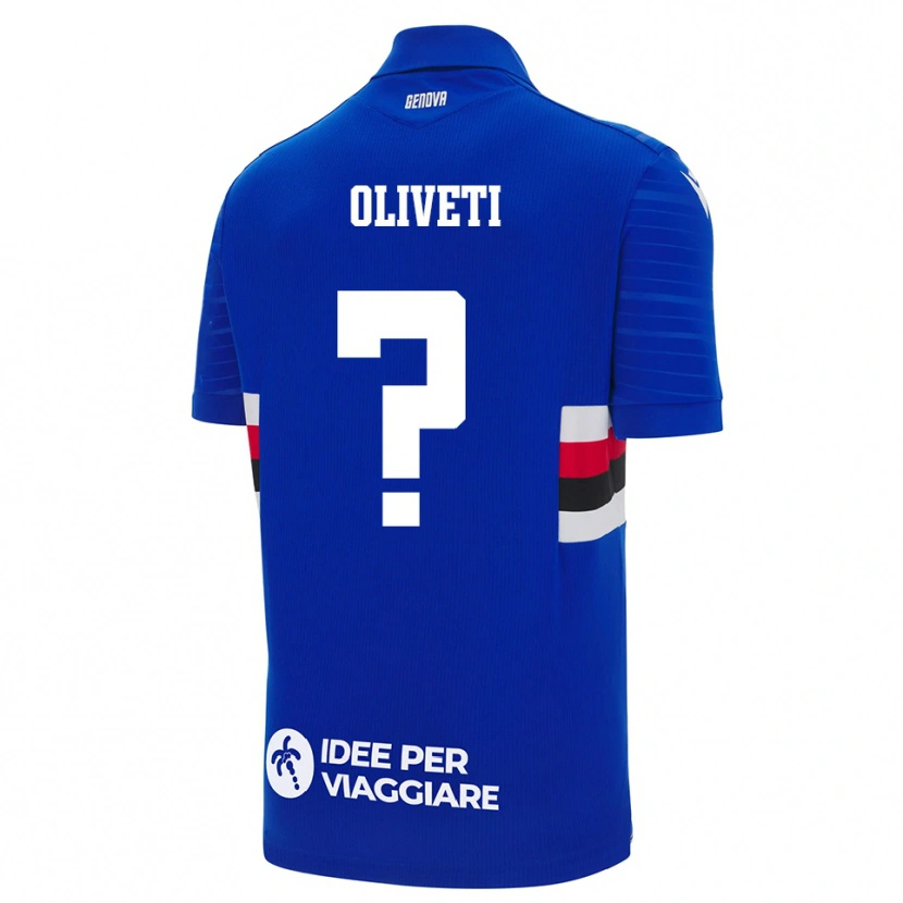 Danxen Dámské Samuele Oliveti #0 Modrobílá Domů Hráčské Dresy 2025/26 Dres