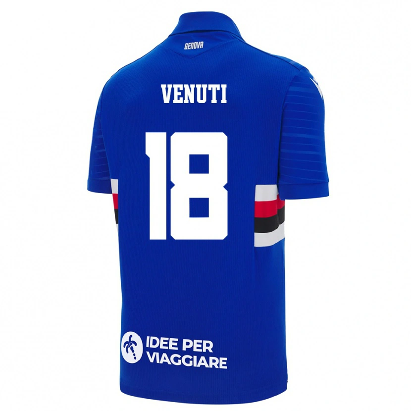 Danxen Dámské Lorenzo Venuti #18 Modrobílá Domů Hráčské Dresy 2025/26 Dres