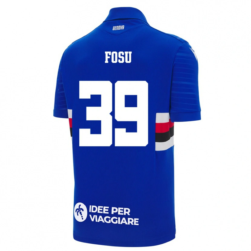 Danxen Dámské Michael Fosu #39 Modrobílá Domů Hráčské Dresy 2025/26 Dres