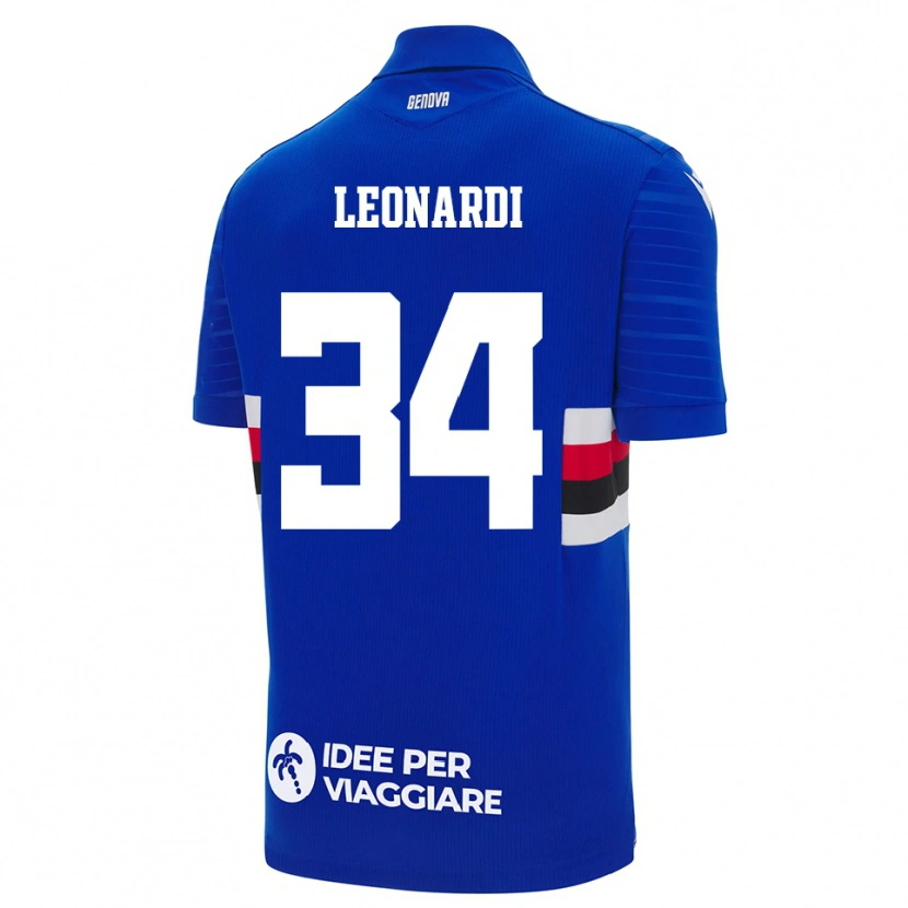 Danxen Dámské Simone Leonardi #34 Modrobílá Domů Hráčské Dresy 2025/26 Dres