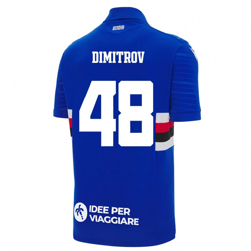 Danxen Dámské Martin Dimitrov #48 Modrobílá Domů Hráčské Dresy 2025/26 Dres