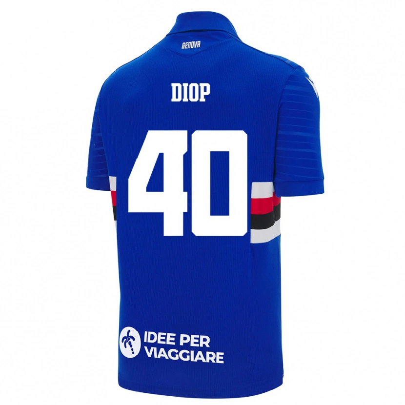 Danxen Dámské Karim Diop #40 Modrobílá Domů Hráčské Dresy 2025/26 Dres