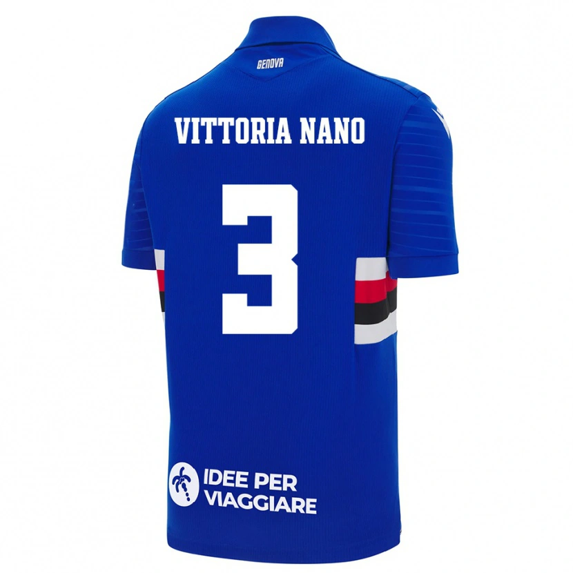 Danxen Dámské Maria Vittoria Nano #3 Modrobílá Domů Hráčské Dresy 2025/26 Dres