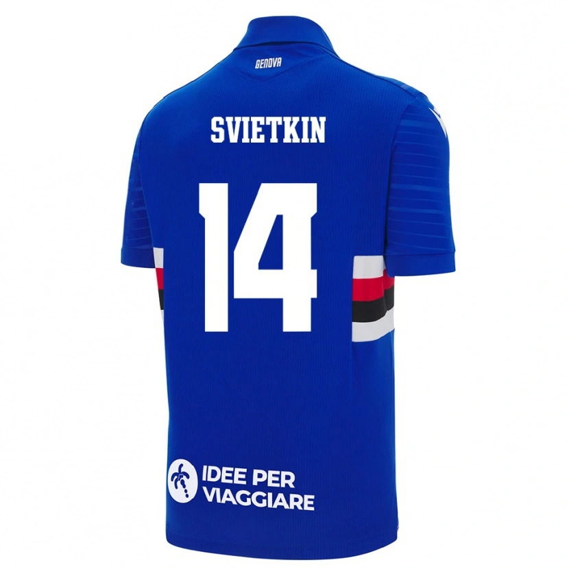 Danxen Dámské Tomas Svietkin #14 Modrobílá Domů Hráčské Dresy 2025/26 Dres