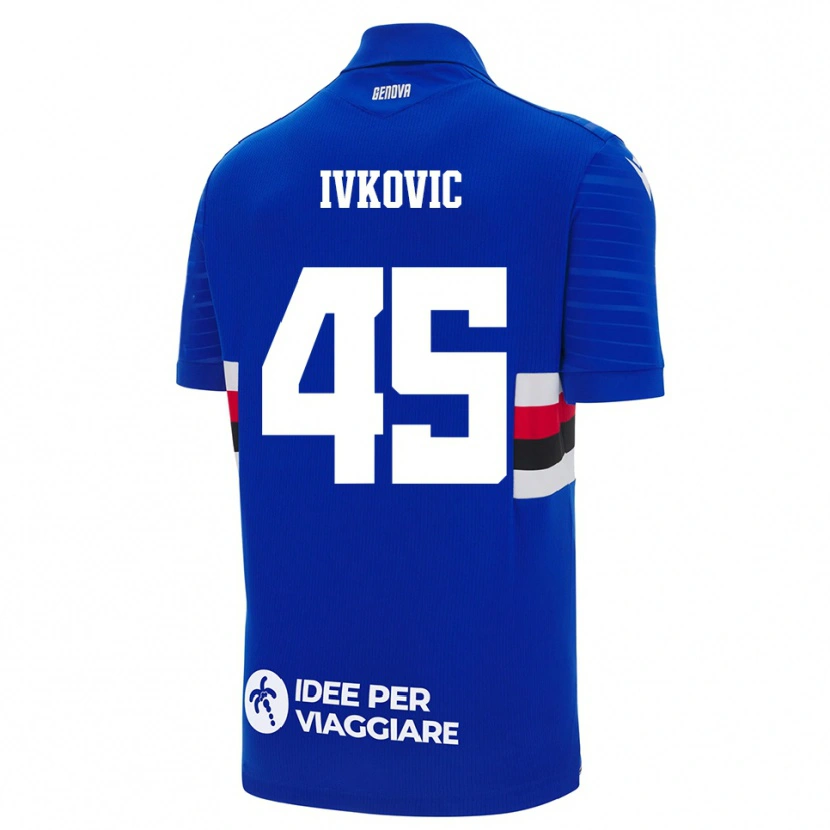 Danxen Dámské Mate Ivkovic #45 Modrobílá Domů Hráčské Dresy 2025/26 Dres