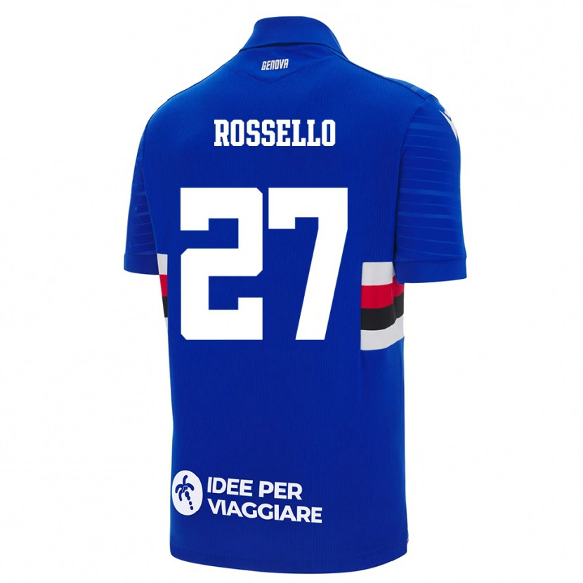 Danxen Dámské Simone Rossello #27 Modrobílá Domů Hráčské Dresy 2025/26 Dres