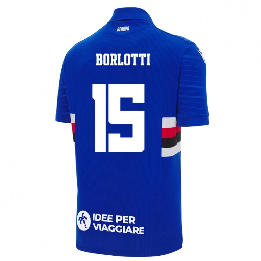 Danxen Dámské Lorenzo Borlotti #15 Modrobílá Domů Hráčské Dresy 2025/26 Dres