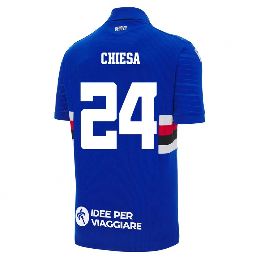 Danxen Dámské Lorenzo Chiesa #24 Modrobílá Domů Hráčské Dresy 2025/26 Dres