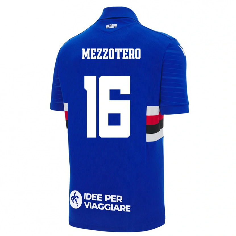 Danxen Dámské Lorenzo Mezzotero #16 Modrobílá Domů Hráčské Dresy 2025/26 Dres