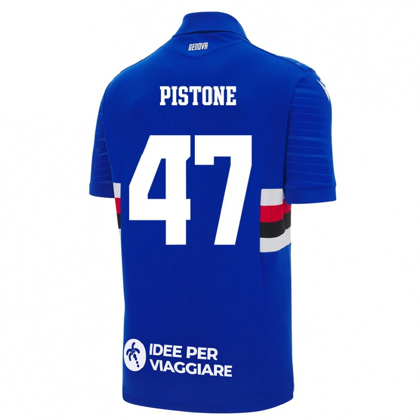 Danxen Dámské Giovanni Pistone #47 Modrobílá Domů Hráčské Dresy 2025/26 Dres