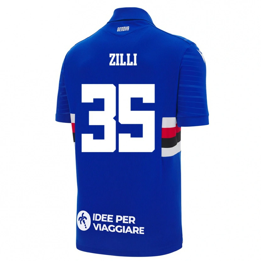 Danxen Dámské Elisa Zilli #35 Modrobílá Domů Hráčské Dresy 2025/26 Dres