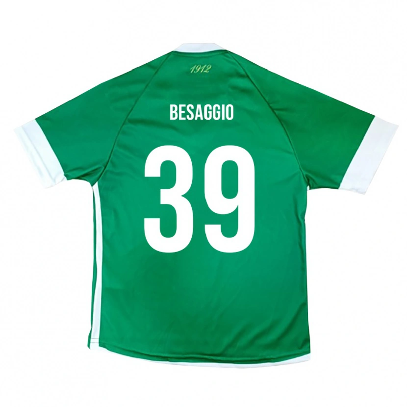 Danxen Dámské Michele Besaggio #39 Zeleno-Bílá Domů Hráčské Dresy 2025/26 Dres