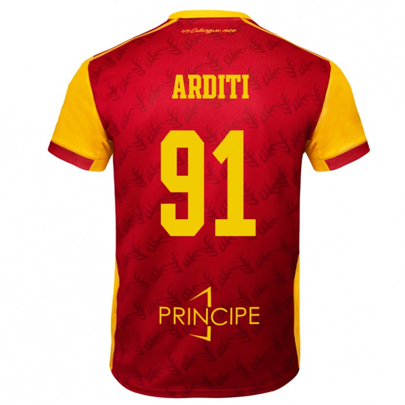 Danxen Dámské Gabriel Arditi #91 Žlutočervená Domů Hráčské Dresy 2025/26 Dres