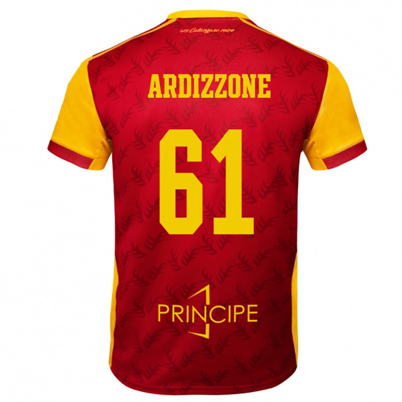 Danxen Dámské Simone Ardizzone #61 Žlutočervená Domů Hráčské Dresy 2025/26 Dres