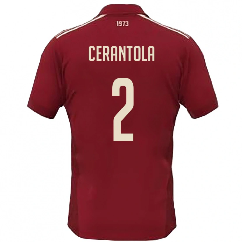 Danxen Dámské Riccardo Cerantola #2 Vínová Bílá Domů Hráčské Dresy 2025/26 Dres