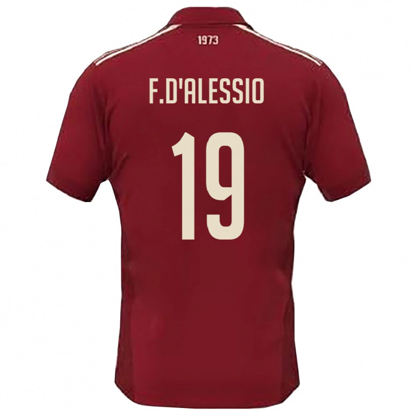 Danxen Dámské Francesco D'alessio #19 Vínová Bílá Domů Hráčské Dresy 2025/26 Dres