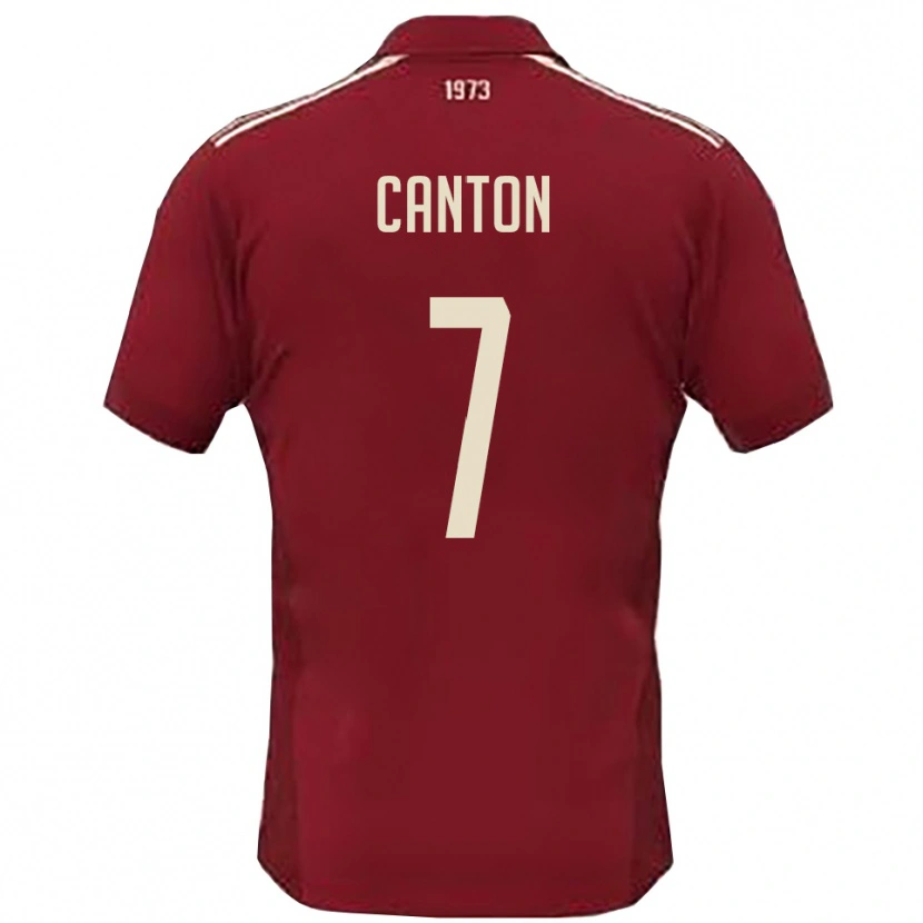 Danxen Dámské Mattia Canton #7 Vínová Bílá Domů Hráčské Dresy 2025/26 Dres