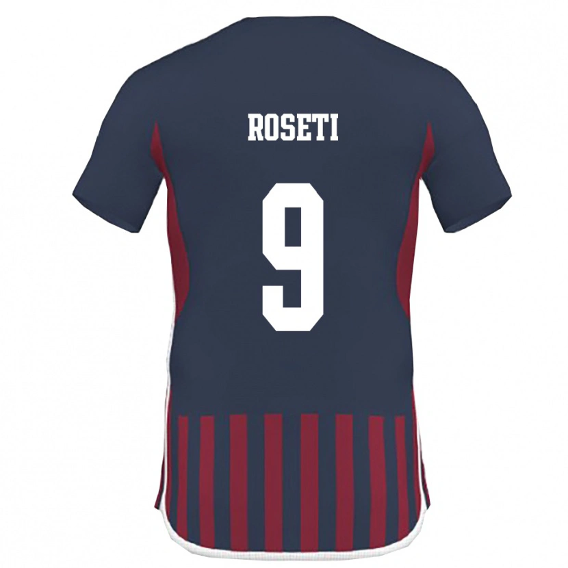 Danxen Dámské Christian Roseti #9 Tmavě Modrá Červená Domů Hráčské Dresy 2025/26 Dres