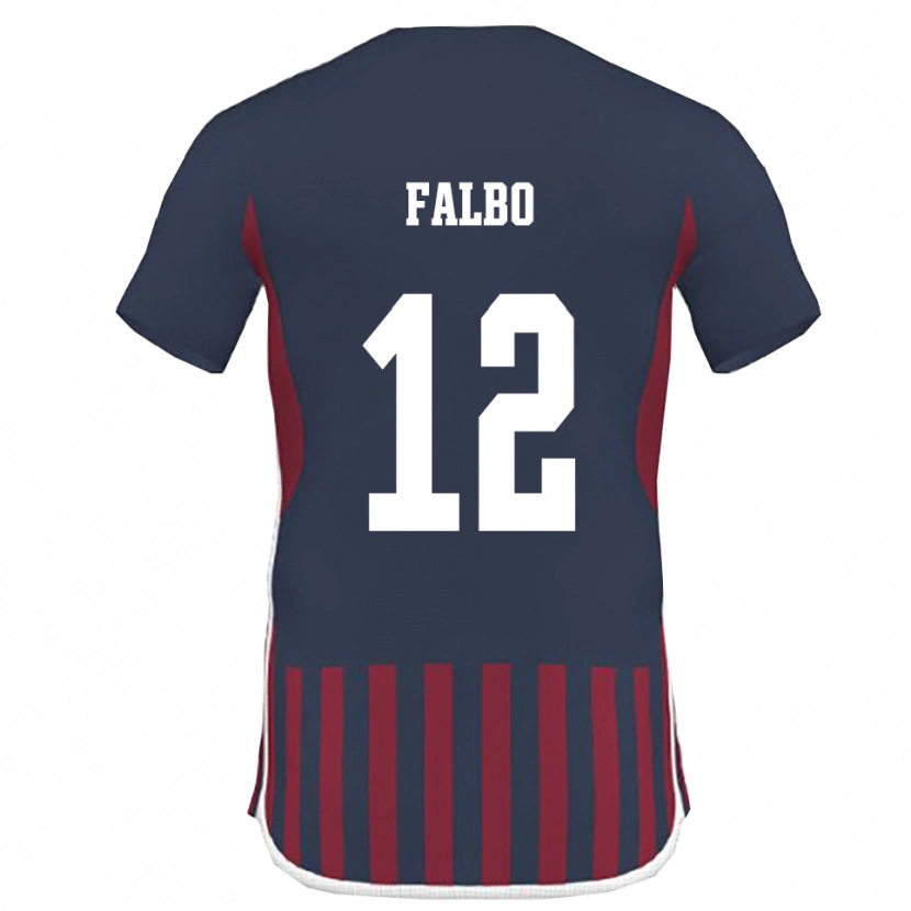 Danxen Dámské Francesco Falbo #12 Tmavě Modrá Červená Domů Hráčské Dresy 2025/26 Dres