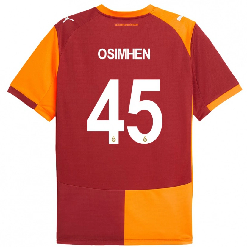 Danxen Dámské Victor Osimhen #45 Červeno-Oranžová Domů Hráčské Dresy 2025/26 Dres